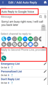 google voice text message auto reply